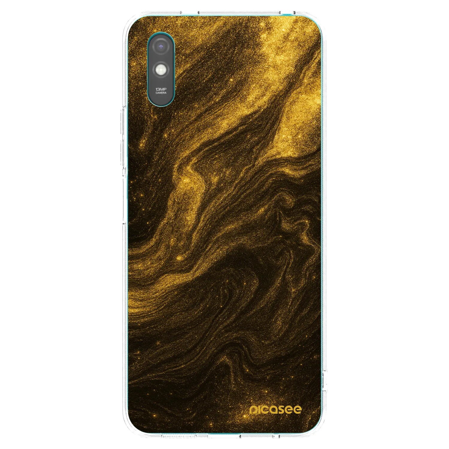 Picasee silikonový průhledný obal pro Xiaomi Redmi 9AT - Černá