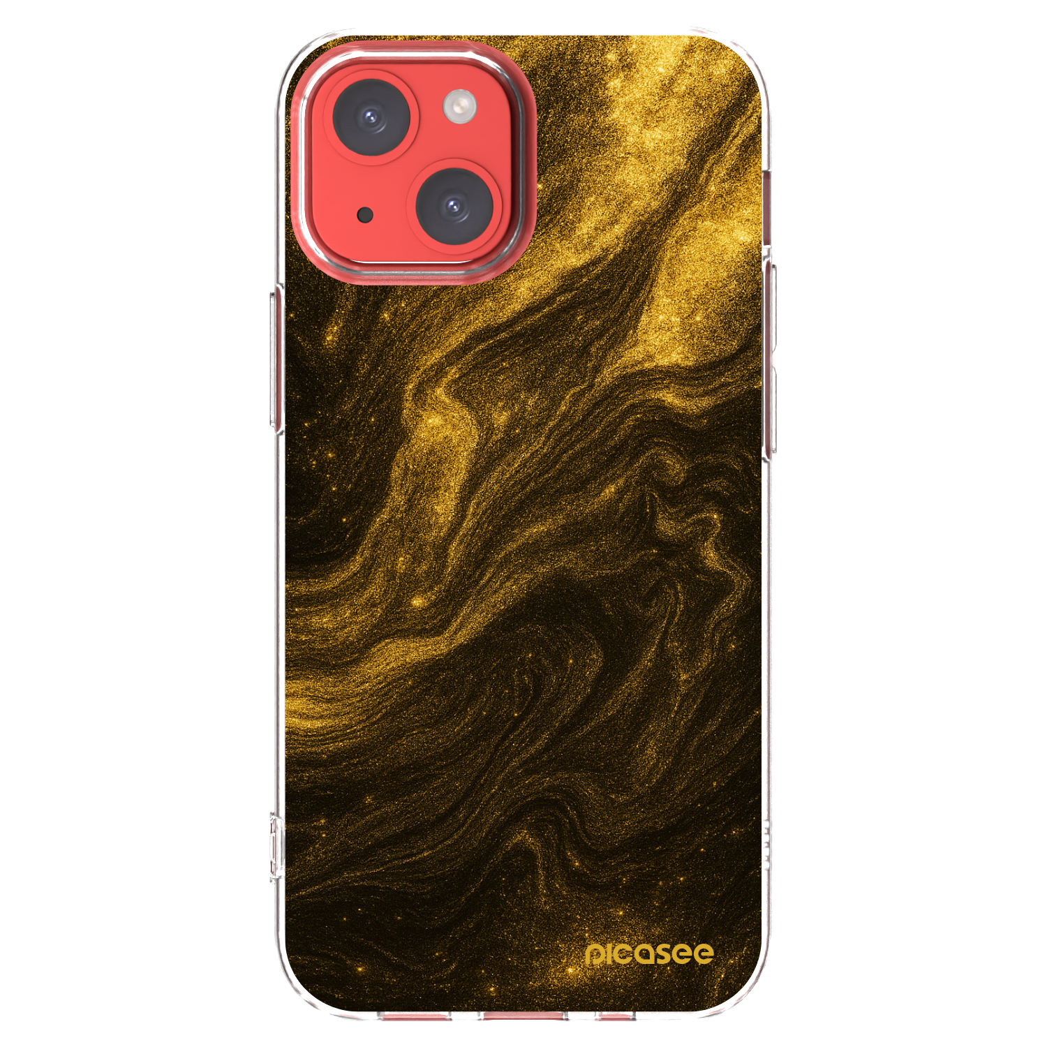 Picasee silikonový průhledný obal pro Apple iPhone 13 mini - Černá