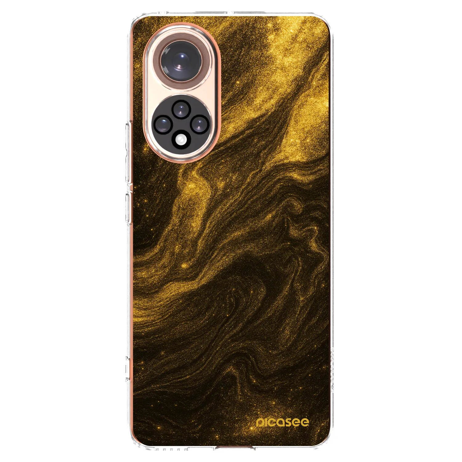 Picasee silikonový průhledný obal pro Honor 50 5G - Černá