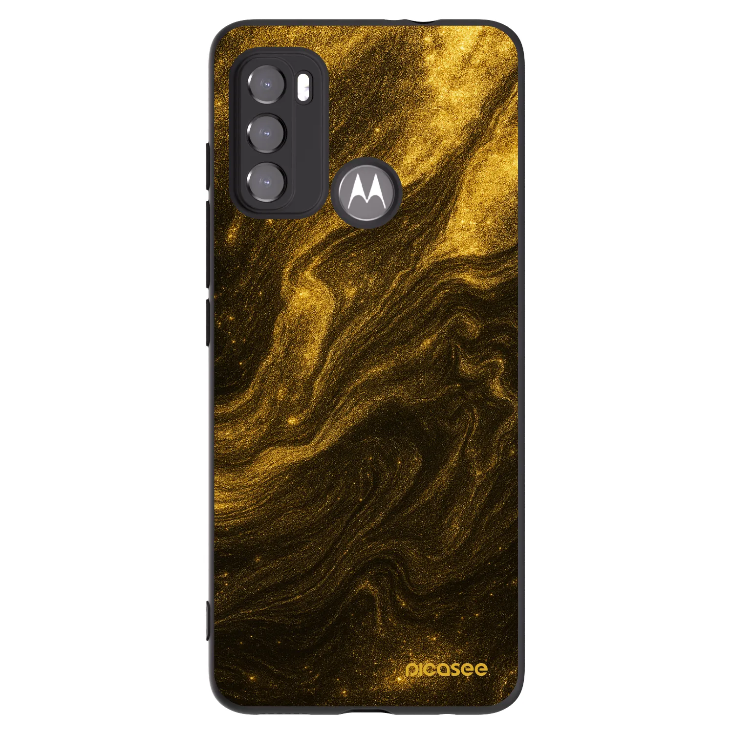 Picasee silikonový černý obal pro Motorola Moto G60 - Černá