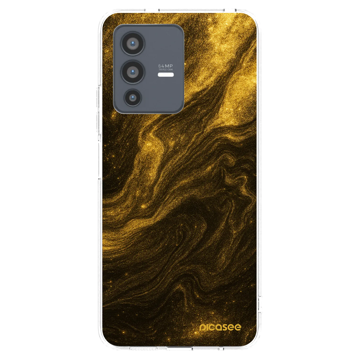 Picasee silikonový průhledný obal pro Vivo V23 5G - Černá