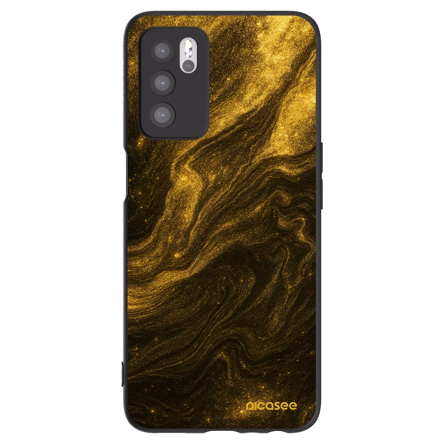 Picasee silikonový černý obal pro OPPO A16s - Černá