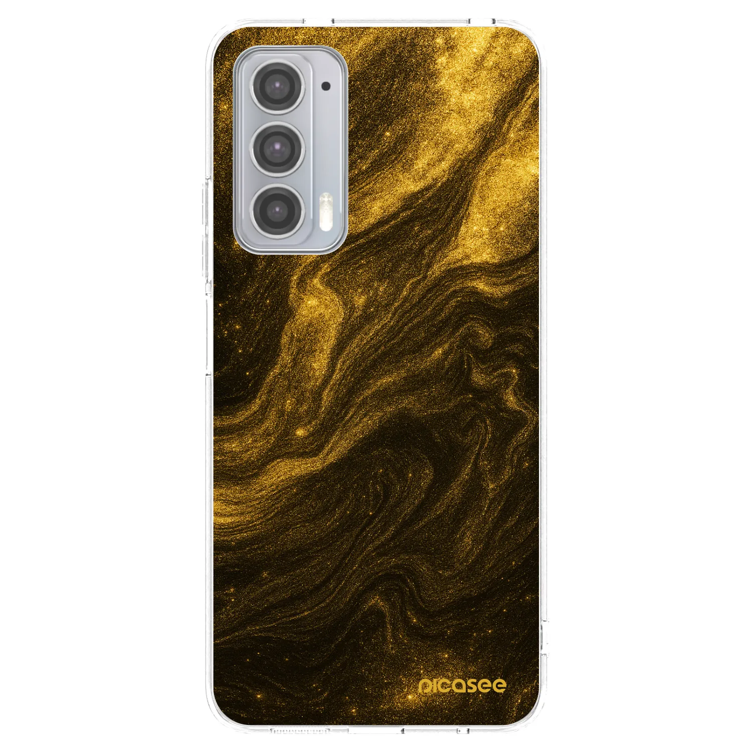 Picasee silikonový průhledný obal pro Motorola Edge 20 - Černá