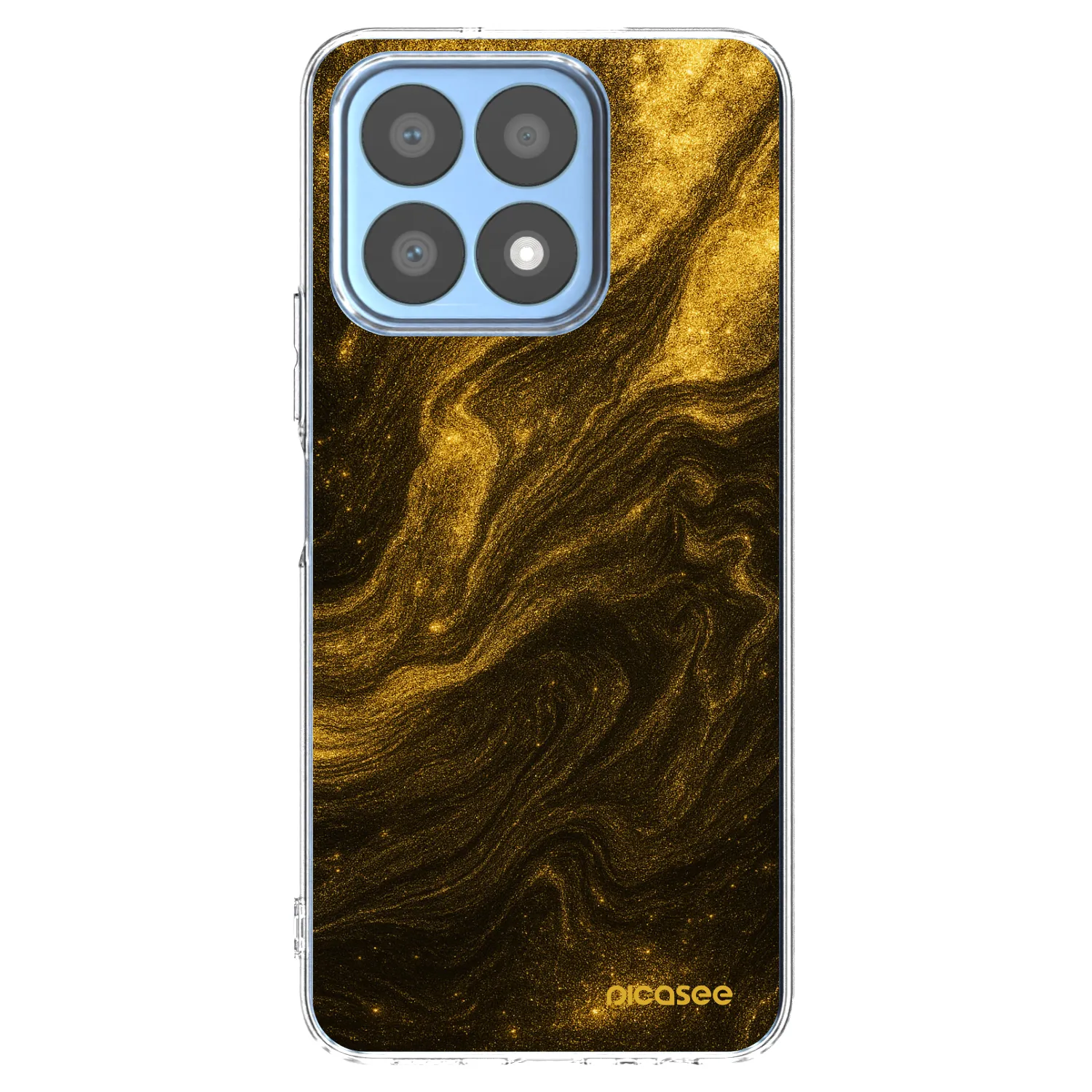 Picasee silikonový průhledný obal pro Honor X8a - Černá