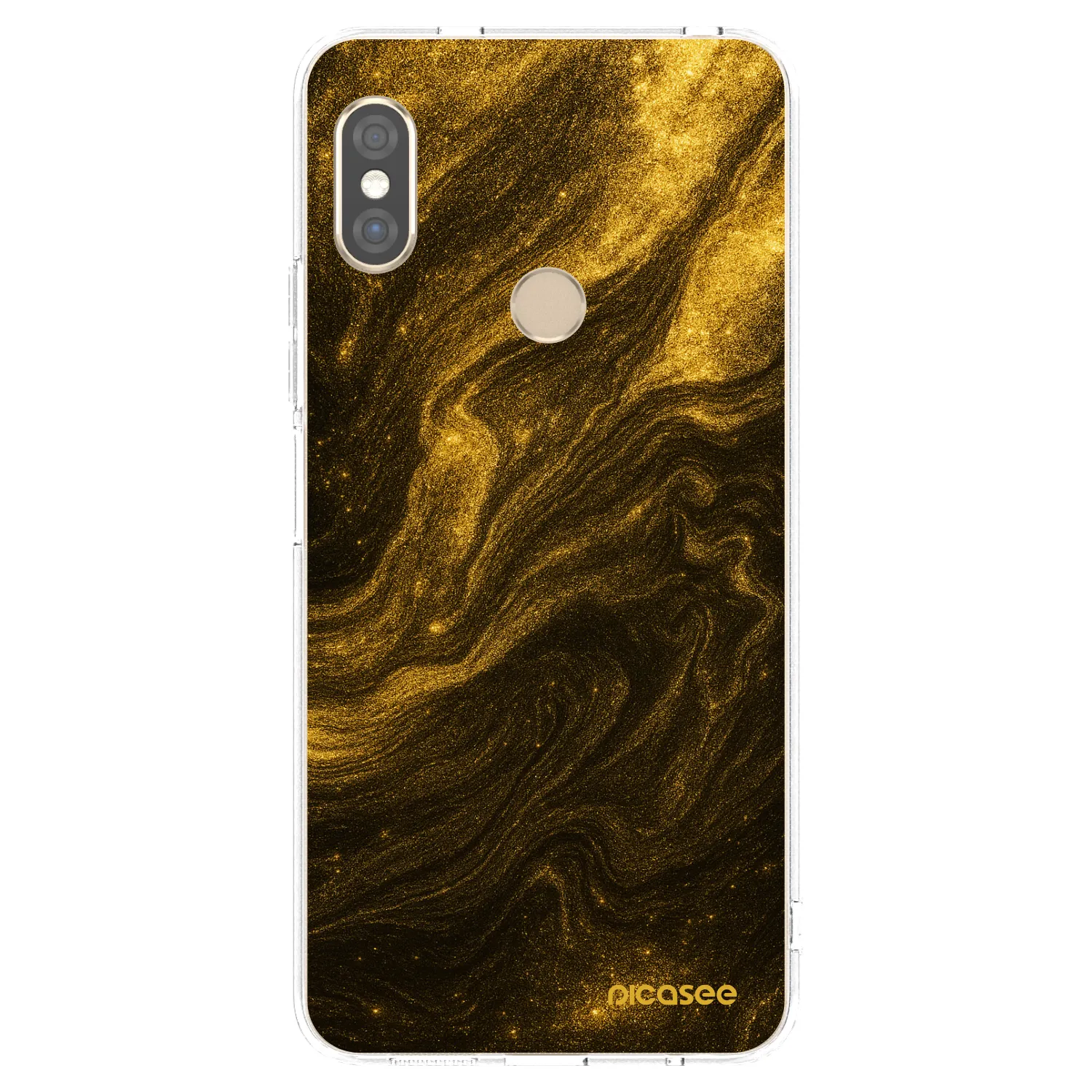 Picasee silikonový průhledný obal pro Xiaomi Redmi Note 5 Global - Černá