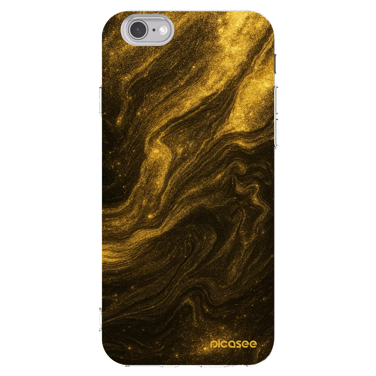 Picasee silikonový průhledný obal pro Apple iPhone 6/6S - Černá