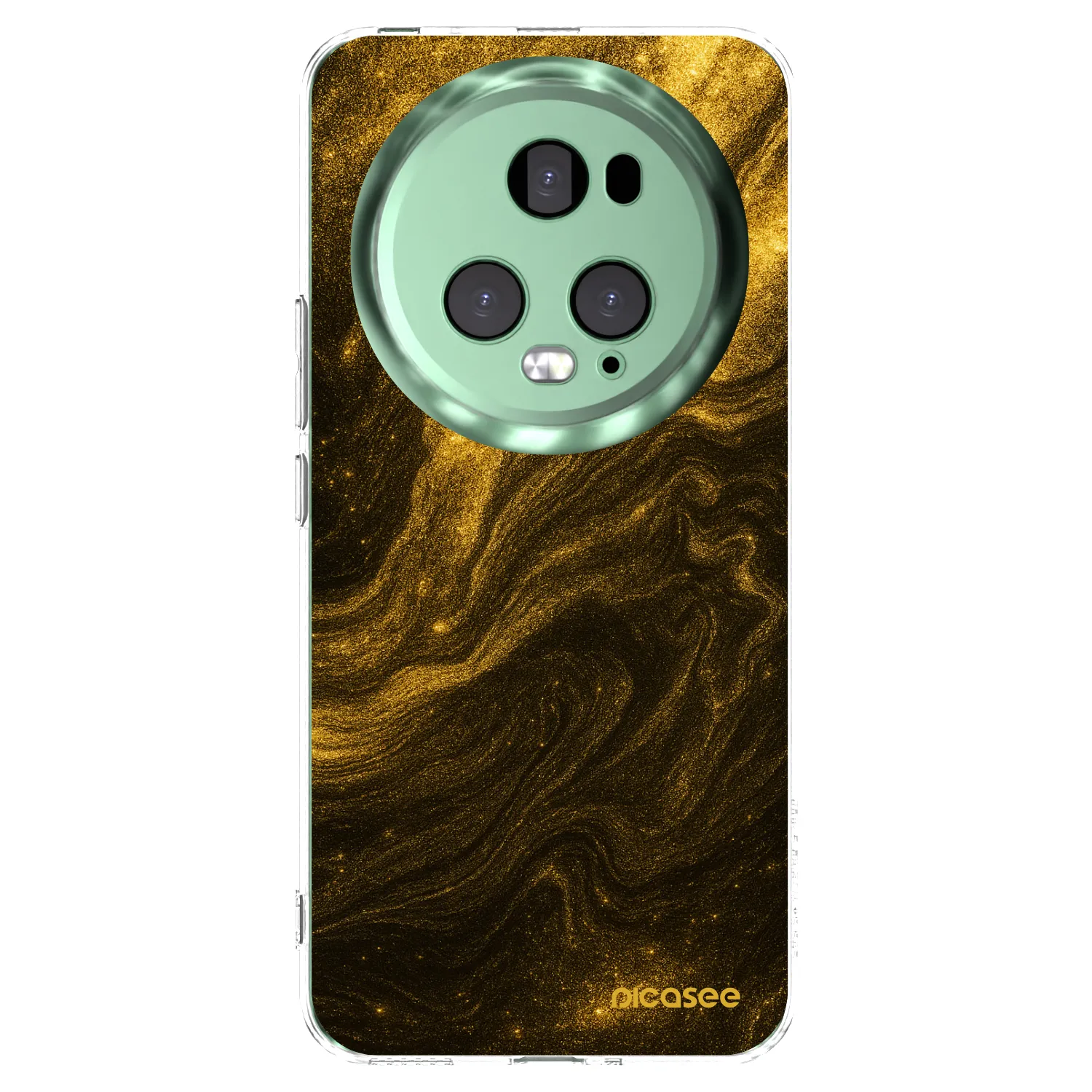 Picasee silikonový průhledný obal pro Honor Magic5 Pro - Černá