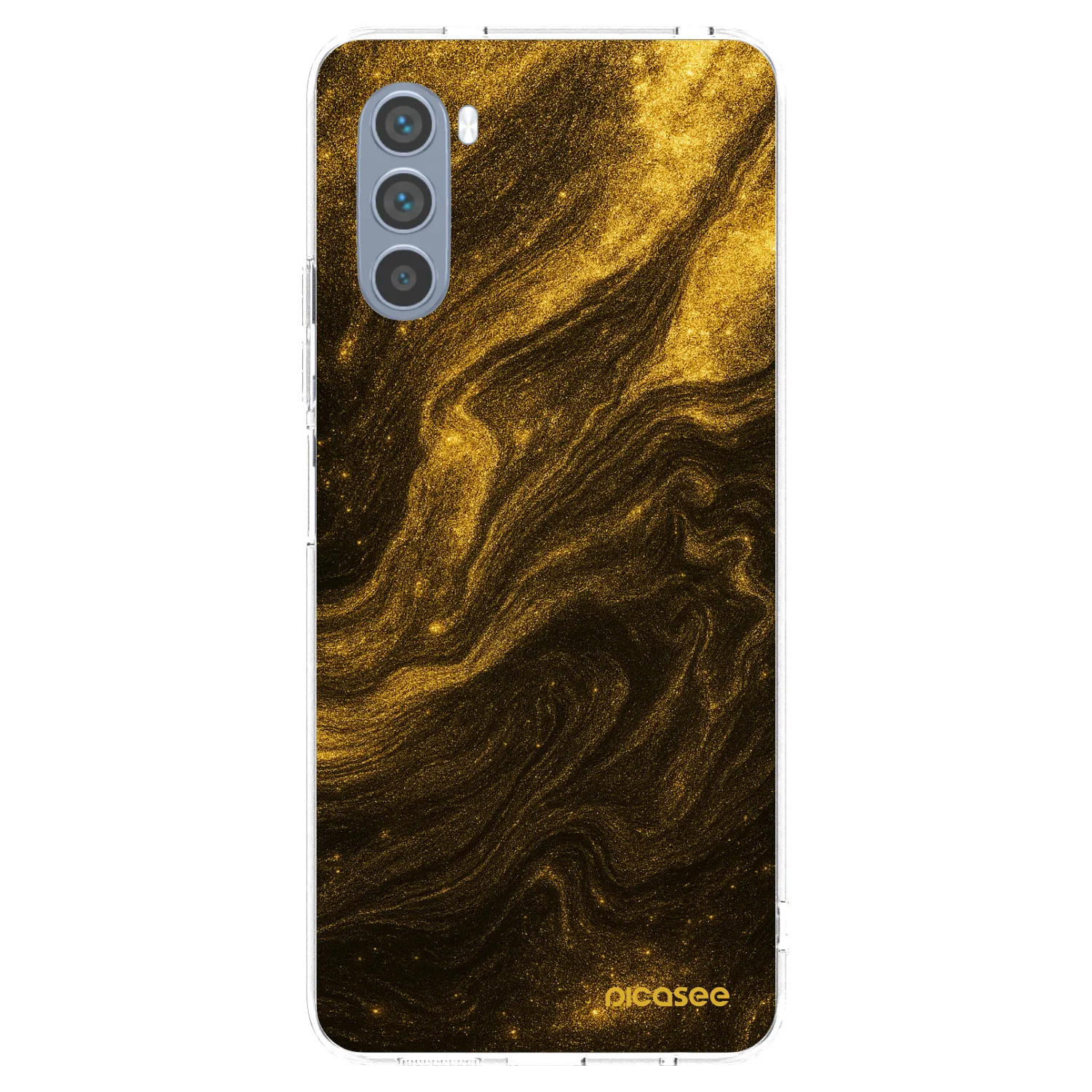 Picasee silikonový průhledný obal pro Motorola Moto G62 - Černá