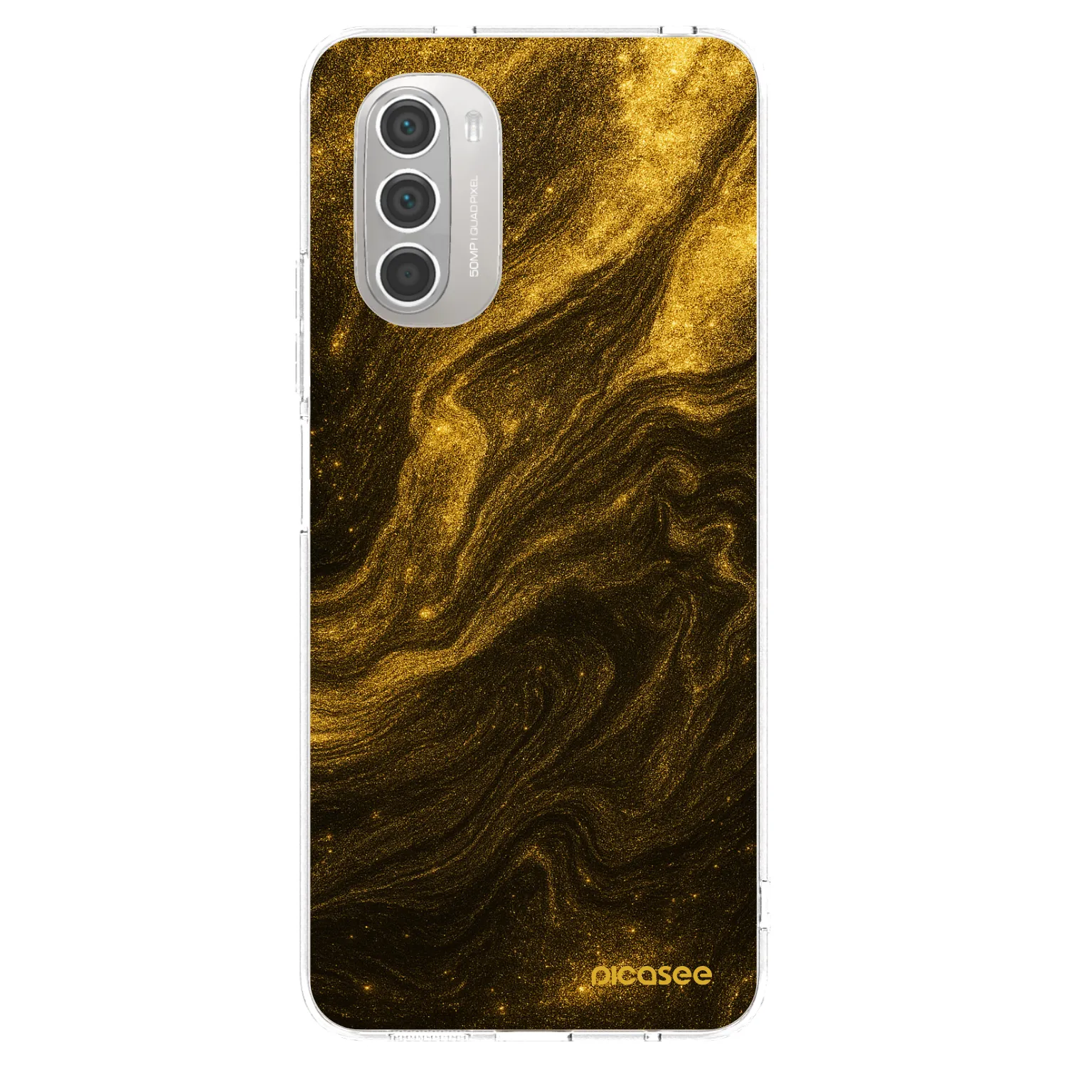 Picasee silikonový průhledný obal pro Motorola Moto G51 - Černá