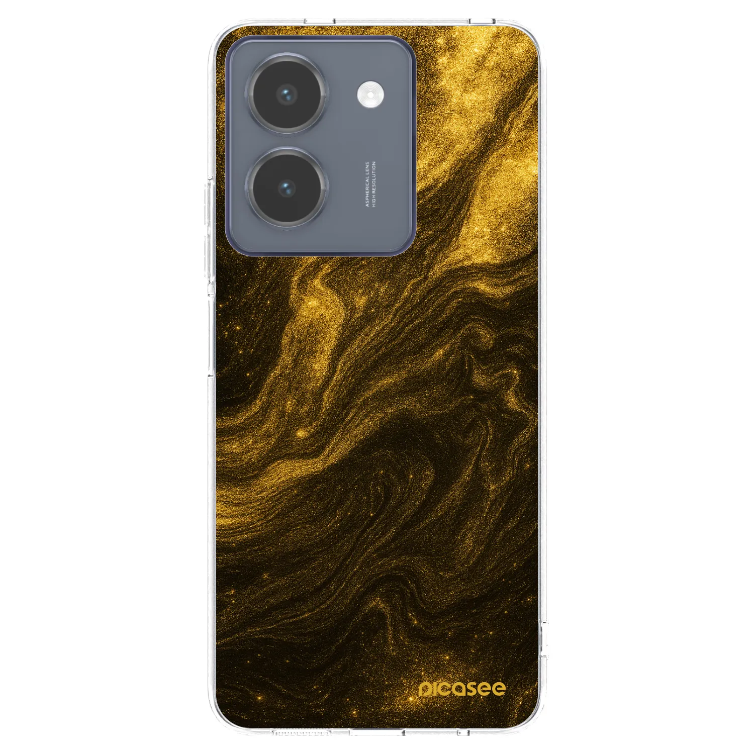 Picasee silikonový průhledný obal pro Vivo Y36 4G - Černá