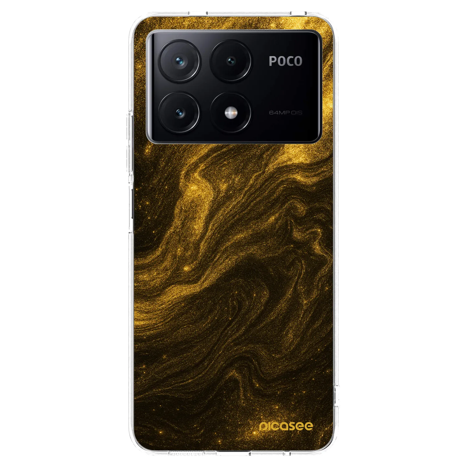 Picasee silikonový průhledný obal pro Xiaomi Poco X6 Pro - Černá
