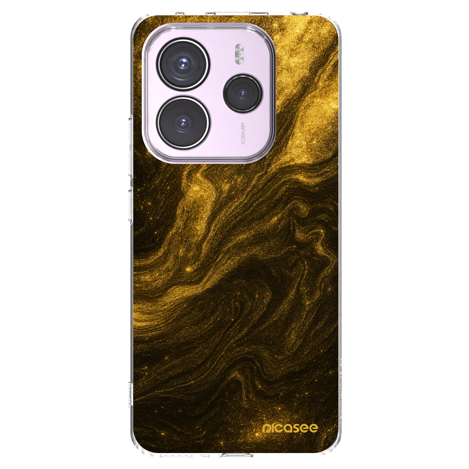 Picasee silikonový průhledný obal pro Xiaomi Redmi Note 14 5G - Černá