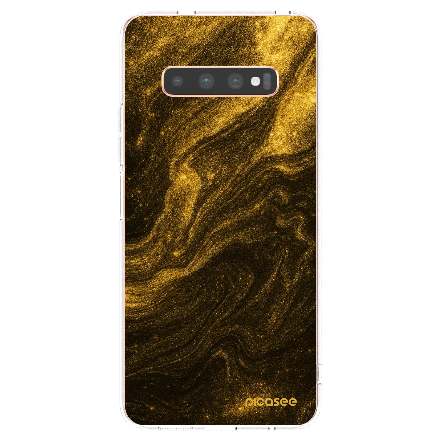 Picasee silikonový průhledný obal pro Samsung Galaxy S10 Plus G975 - Černá