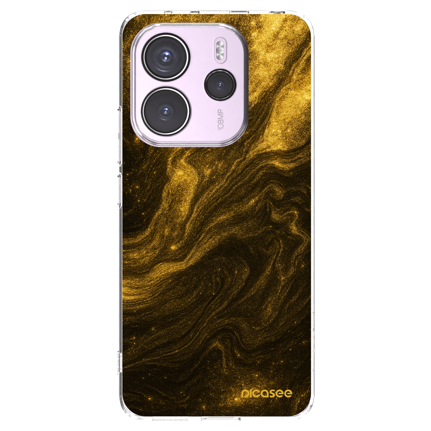 Picasee silikonový průhledný obal pro Xiaomi Redmi Note 14 4G - Černá
