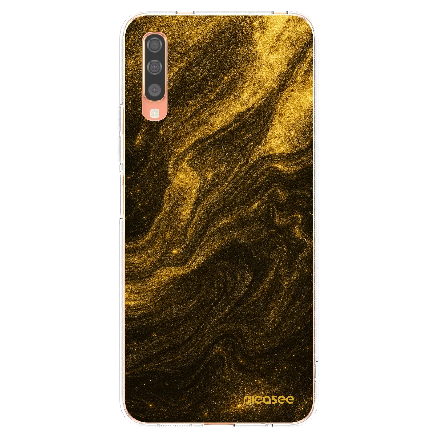 Picasee silikonový průhledný obal pro Samsung Galaxy A70 A705F - Černá