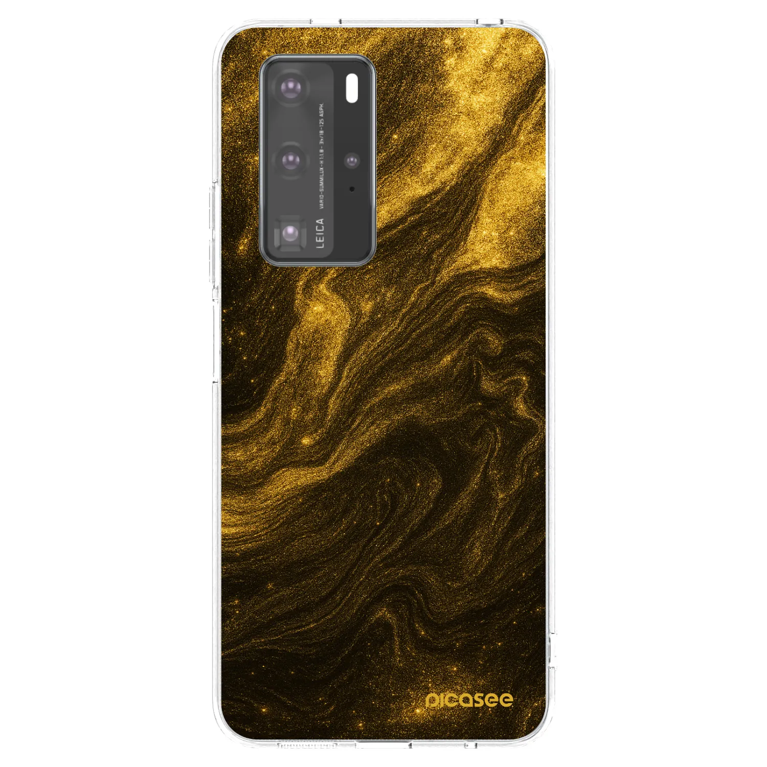 Picasee silikonový průhledný obal pro Huawei P40 Pro - Černá