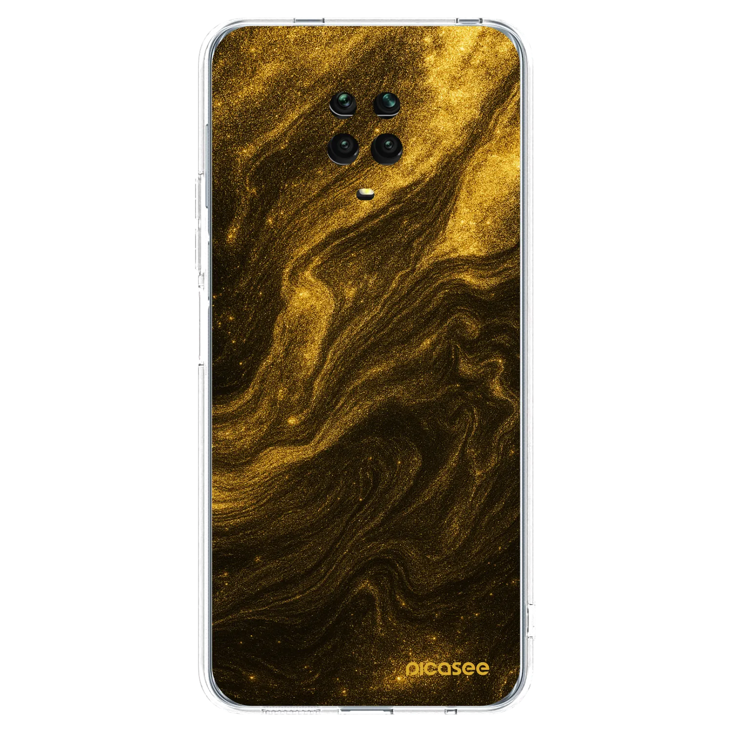Picasee silikonový průhledný obal pro Xiaomi Redmi Note 9 Pro - Černá
