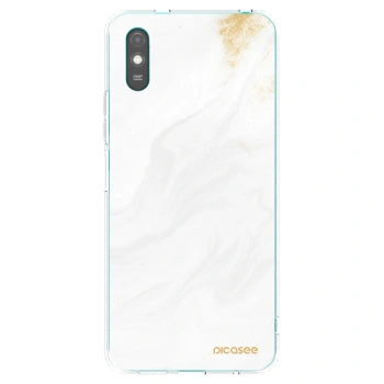 Picasee silikonový průhledný obal pro Xiaomi Redmi 9A - Bílá