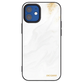 Picasee silikonový černý obal pro Apple iPhone 12 mini - Bílá