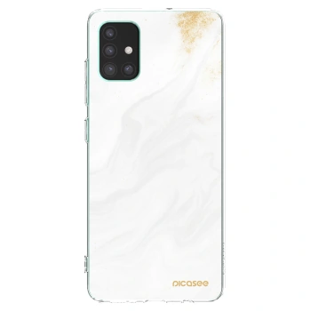 Picasee silikonový průhledný obal pro Samsung Galaxy M51 M515F - Bílá