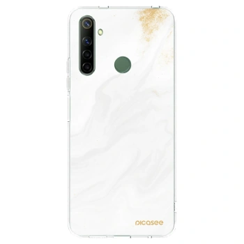 Picasee silikonový průhledný obal pro Realme 6i - Bílá
