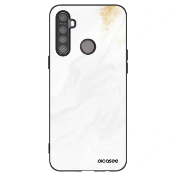 Picasee silikonový černý obal pro Realme 5 - Bílá