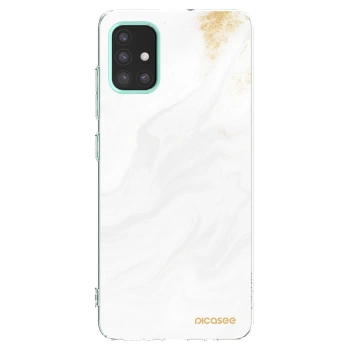 Picasee silikonový průhledný obal pro Samsung Galaxy M31s - Bílá