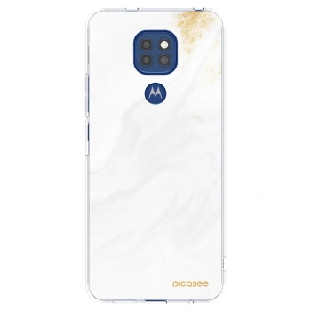 Picasee silikonový průhledný obal pro Motorola Moto G9 Play - Bílá