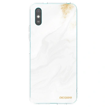 Picasee silikonový průhledný obal pro Xiaomi Redmi 9AT - Bílá