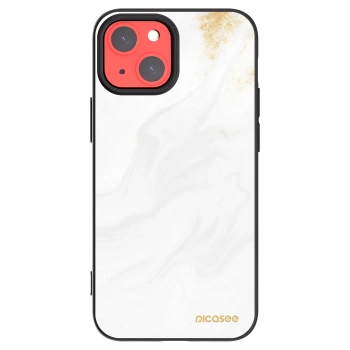 Picasee silikonový černý obal pro Apple iPhone 13 mini - Bílá