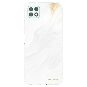 Picasee silikonový průhledný obal pro Samsung Galaxy A22 A226B 5G - Bílá