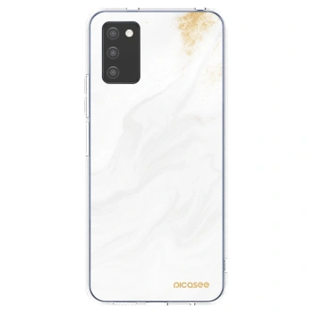 Picasee silikonový průhledný obal pro Samsung Galaxy A02s A025G - Bílá