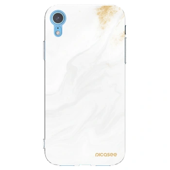 Picasee silikonový průhledný obal pro Apple iPhone XR - Bílá