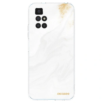 Picasee silikonový průhledný obal pro Xiaomi Redmi 10 - Bílá