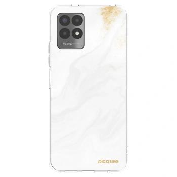 Picasee silikonový průhledný obal pro Realme 8i - Bílá
