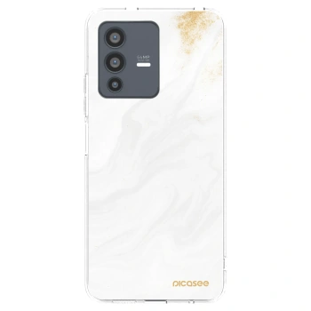 Picasee silikonový průhledný obal pro Vivo V23 5G - Bílá