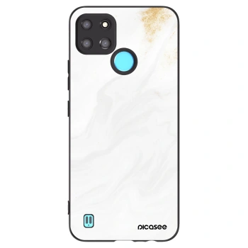 Picasee silikonový černý obal pro Realme C21Y - Bílá
