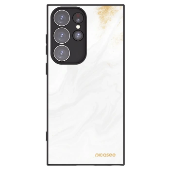 Picasee silikonový černý obal pro Samsung Galaxy S23 Ultra 5G - Bílá