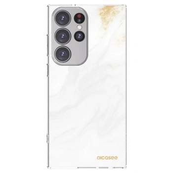 Picasee silikonový průhledný obal pro Samsung Galaxy S23 Ultra 5G - Bílá