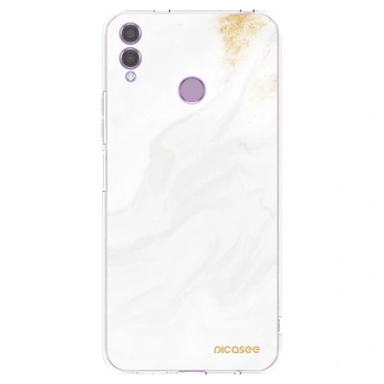 Picasee silikonový průhledný obal pro Honor 8X - Bílá