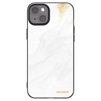 Picasee silikonový černý obal pro Apple iPhone 15 Plus - Bílá