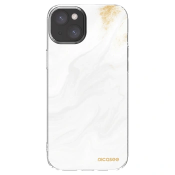 Picasee silikonový průhledný obal pro Apple iPhone 15 Plus - Bílá