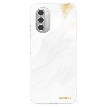 Picasee silikonový průhledný obal pro Motorola Moto G51 - Bílá