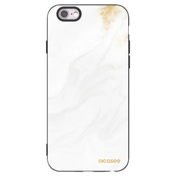Picasee silikonový černý obal pro Apple iPhone 6/6S - Bílá