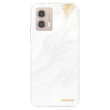 Picasee silikonový průhledný obal pro Motorola Moto G53 5G - Bílá