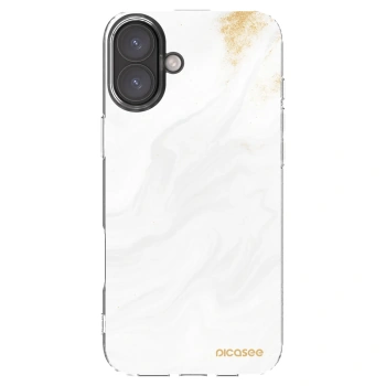 Picasee silikonový průhledný obal pro Apple iPhone 16 Plus - Bílá