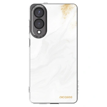 Picasee silikonový průhledný obal pro Samsung Galaxy S25 Edge 5G - Bílá