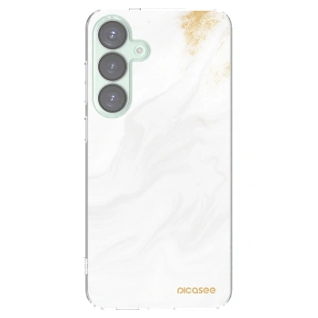 Picasee silikonový průhledný obal pro Samsung Galaxy S25+ 5G - Bílá
