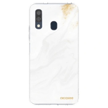 Picasee silikonový průhledný obal pro Samsung Galaxy A40 A405F - Bílá