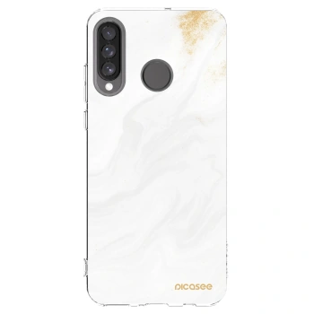 Picasee silikonový průhledný obal pro Huawei P30 Lite - Bílá